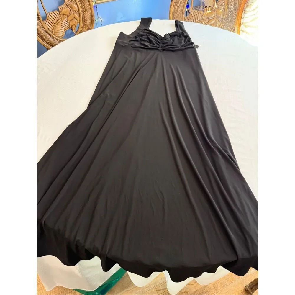 NWT Vikki Vi Black Maxi Dress Plus Size 1X New